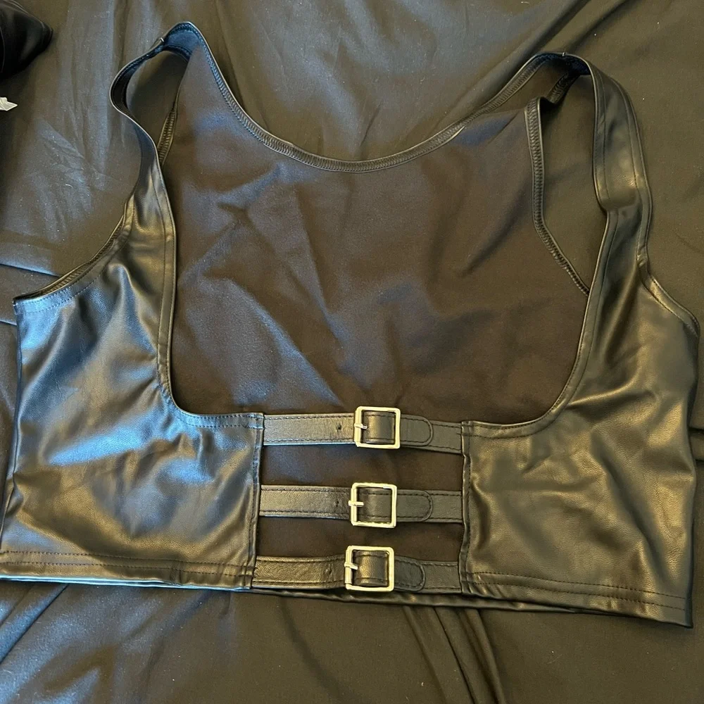 Blackmilk Black Strappy Faux Leather harness belt - Picture 1 of 2